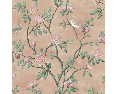 Papier peint intissé 113372 Laura Ashley Eglantine rose vif