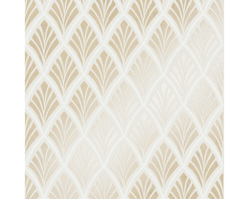 Vliestapete 113375 Laura Ashley Florin Gold Tapete mit einem grafischen Fächermuster