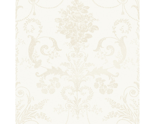 Papier peint intissé 113382 Laura Ashley Josette blanc Papier peint à motif damassé floral