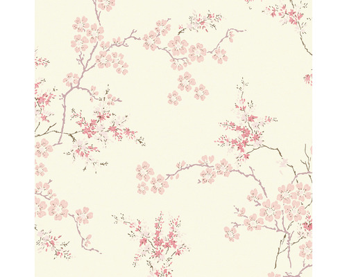 Papier peint intissé 113388 Laura Ashley Oriental rose vif Papier peint à motif de fleurs de cerisier