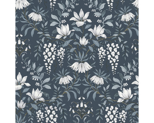 Papier peint intissé 113404 Laura Ashley Parterre bleu