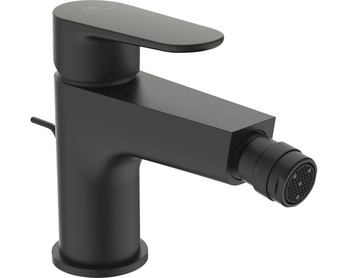 Schwarzer Bidetmischer mit Hebel und Brausekopf