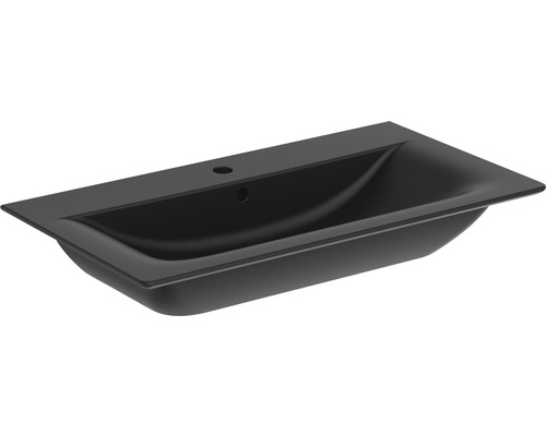 Vasque pour meuble Ideal Standard Connect Air 84 x 46 cm noir mat E0279V3 Lavabo en céramique noire pour salle de bain