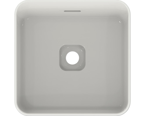 Vue de dessus d''un lavabo carré en céramique