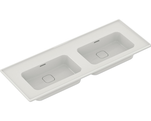 Ideal Standard Doppelwaschtisch Strada II 124 x 46 cm weiss glänzend T363601 Doppelwaschtisch für das Badezimmer
