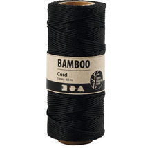 Bambuskordel, schwarz, 1 mm, 65 m/1 Rolle-thumb-0