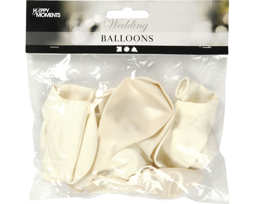 Ballons, weiss-perlmutt, Ø 23 cm, 10 Stk.