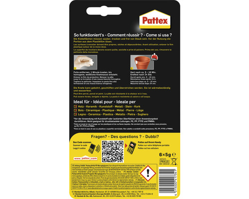 Pattex Reparatur Knete Anleitung zur Anwendung