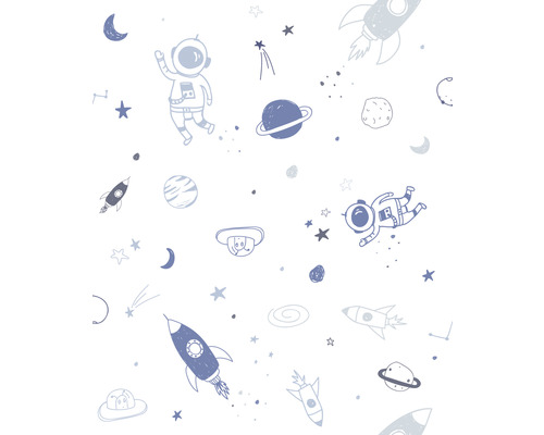 Motif avec astronautes, fusées, planètes et étoiles