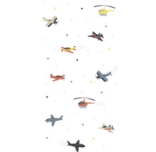 Papier peint avec avions et étoiles