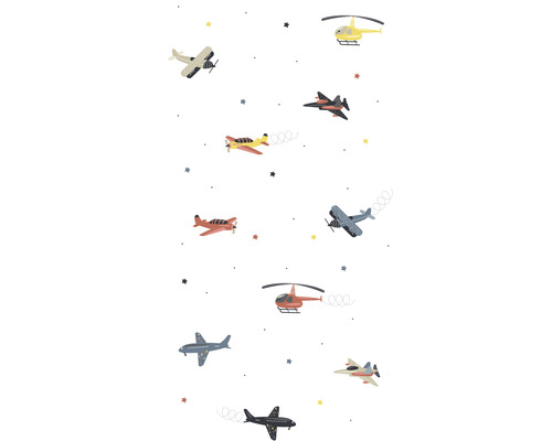 Papier peint avec avions et étoiles