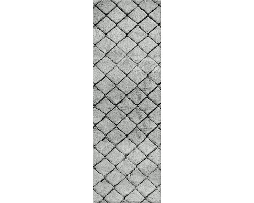 Tapis de couloir Romance Stream gris chiné 50x150 cm