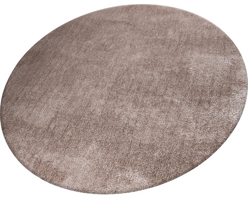 Tapis rond marron clair