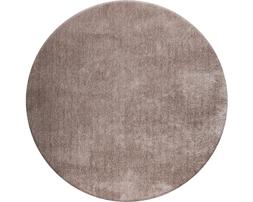 Teppich Shaggy Wellness taupe rund Ø 160 cm