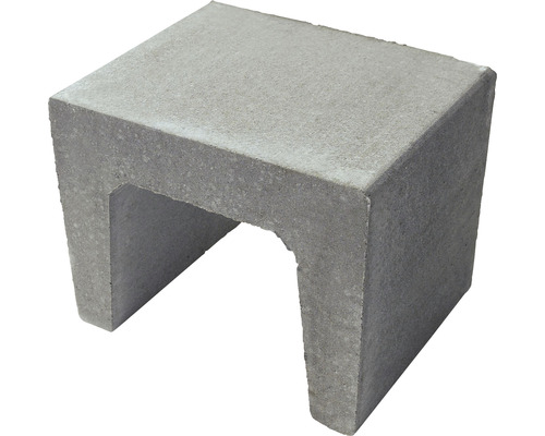 Beton U-Stein grau 40 x 40 x 40 cm