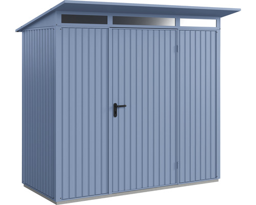 Abri de jardin Hörmann EcoStar Trend-P type 1 RAL5014 porte à un vantail 247.9 x 153 cm bleu