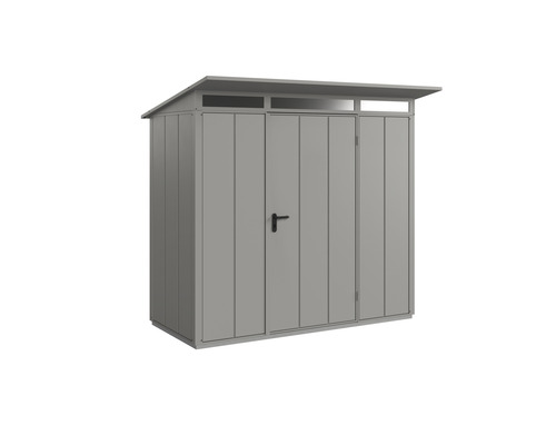 Abri de jardin Hörmann EcoStar Elegant-P type 1 RAL9007 porte à un vantail 247.9 x 153 cm gris