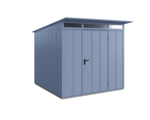 Abri de jardin Hörmann EcoStar Elegant-P type 2 RAL5014 porte à un vantail 247.9 x 283.4 cm bleu