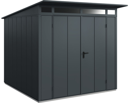 Abri de jardin Hörmann EcoStar Elegant-P type 2 RAL7016 porte à deux vantaux 238 x 238 cm anthracite