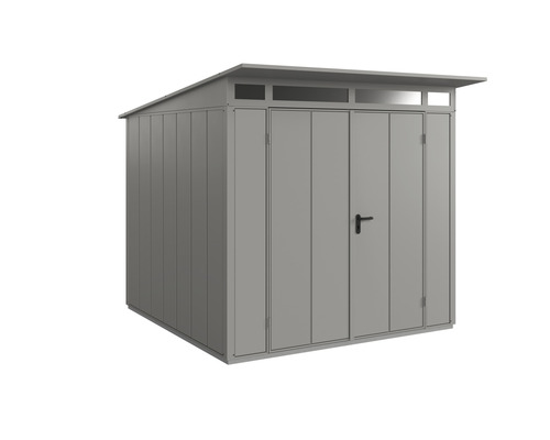 Abri de jardin Hörmann EcoStar Elegant-P type 2 RAL9007 porte à deux vantaux 247.9 x 283.4 cm gris