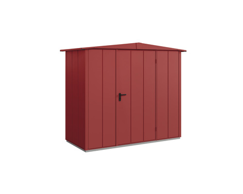 Abri de jardin Hörmann EcoStar Elegant-S. type 1 RAL3004 porte à un vantail 258.8 x 121.3 cm rouge