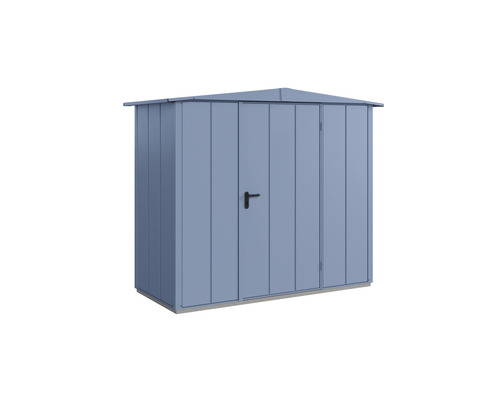 Abri de jardin Hörmann EcoStar Elegant-S type 1 RAL5014 porte à un vantail 258.8 x 121.3 cm bleu