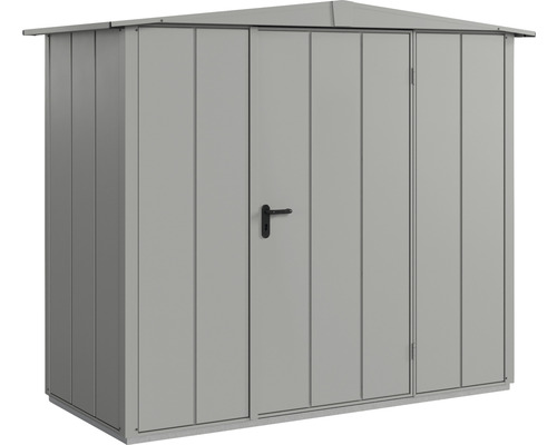 Abri de jardin Hörmann EcoStar Elegant-S type 1 RAL9007 porte à un vantail 258.8 x 121.3 cm gris