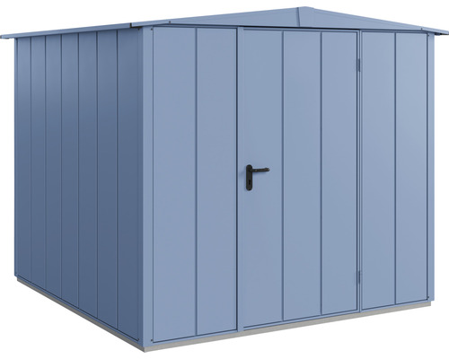 Abri de jardin Hörmann EcoStar Elegant-S type 2 RAL5014 porte à un vantail 258.8 x 247.7 cm bleu