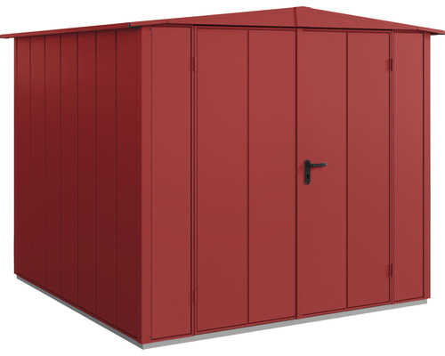 Abri de jardin Hörmann EcoStar Elegant-S type 2 RAL3004 porte à deux vantaux 258.8 x 247.7 cm rouge