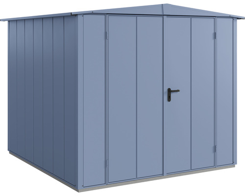 Abri de jardin Hörmann EcoStar Elegant-S type 2 RAL5014 porte à deux vantaux 258.8 x 247.7 cm bleu