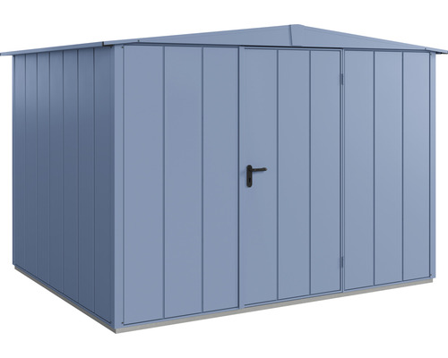 Abri de jardin Hörmann EcoStar Elegant-S type 3 RAL5014 porte à un vantail 323.6 x 247.7 cm bleu