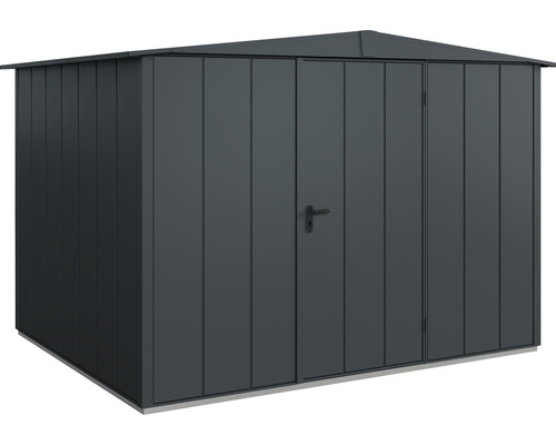 Abri de jardin Hörmann EcoStar Elegant-S type 3 RAL7016 porte à un vantail 323.6 x 247.7 cm anthracite