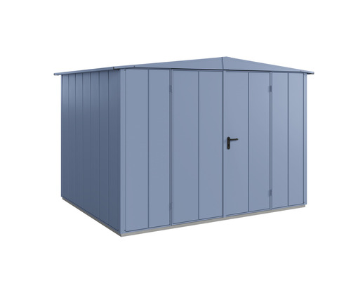 Abri de jardin métallique avec double porte pour ranger les outils de jardin