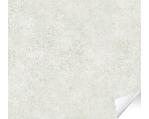 Papier peint aspect béton avec structure discrète et coin replié
