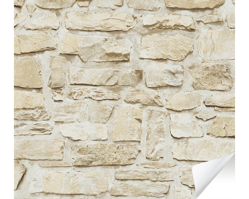 Papier peint avec motif de mur en pierre