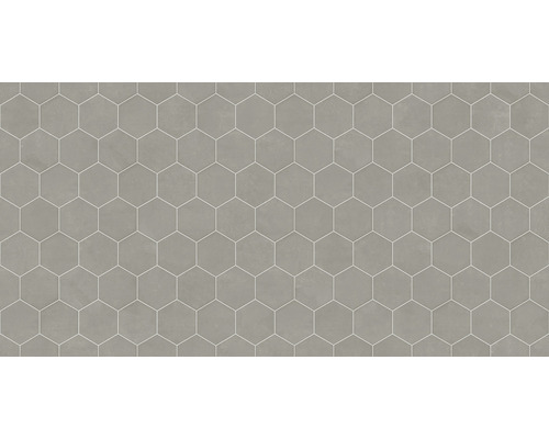 Sol en PVC Emoji aspect carrelage marron-gris largeur 300 cm (au mètre)