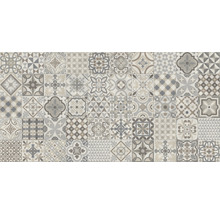 Motif de carreaux avec ornements géométriques et floraux