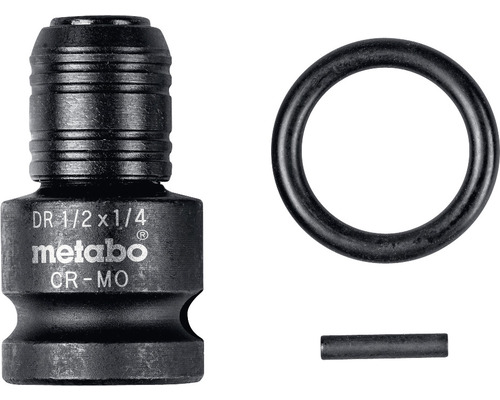Metabo Schlagadapter 1/2" auf 1/4" inklusive Sicherungsring- und Stift 3-tlg