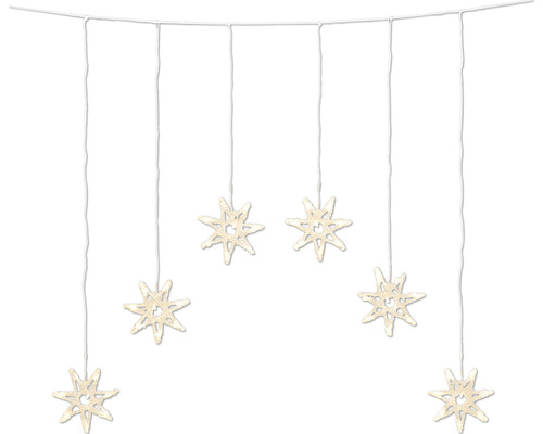 Guirlande lumineuse décorative avec six étoiles pour un éclairage festif