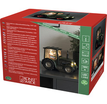 Lampe LED décorative en forme de tracteur, fonctionne sur piles avec fonction de minuterie, emballée dans un carton