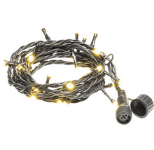 Guirlande lumineuse avec câble de connexion et lampes blanc chaud