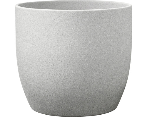 Cache-pot Soendgen Basel Stone céramique Ø 14 H 13 cm gris clair