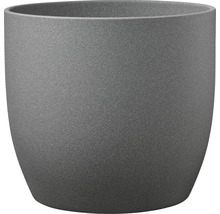 Pot de fleurs gris