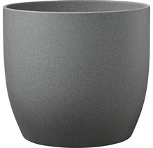 Pot de fleurs gris en plastique