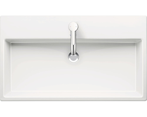 Vue de dessus d''un lavabo blanc avec robinet