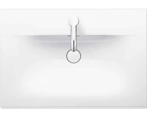 Lavabo avec robinet vu de dessus