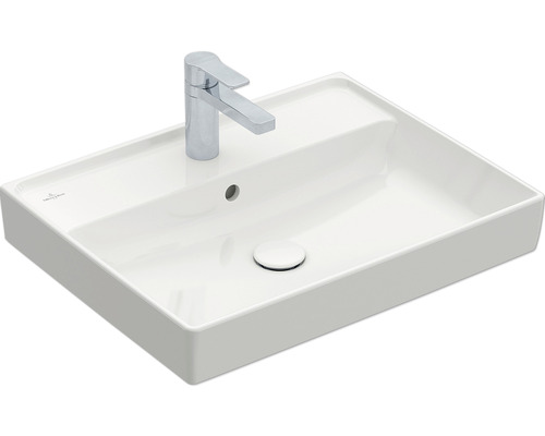 Vasque pour meuble Villeroy & Boch Collaro 60 x 47 cm blanc 4A336001