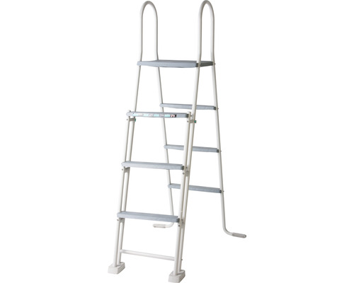 Poolleiter mit fünf Stufen und Handläufen