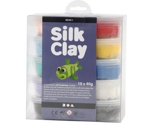 Silk Clay Basic 1, sortierte Farben, 10x40 g