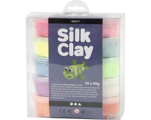 Silk Clay Basic 2, sortierte Farben, 10x40 g